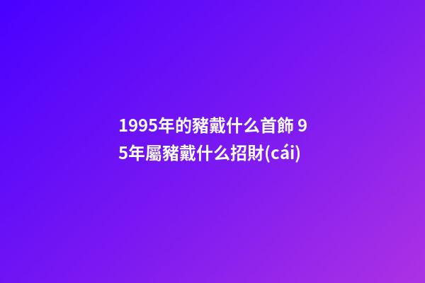 1995年的豬戴什么首飾 95年屬豬戴什么招財(cái)-第1張-觀點(diǎn)-玄機(jī)派